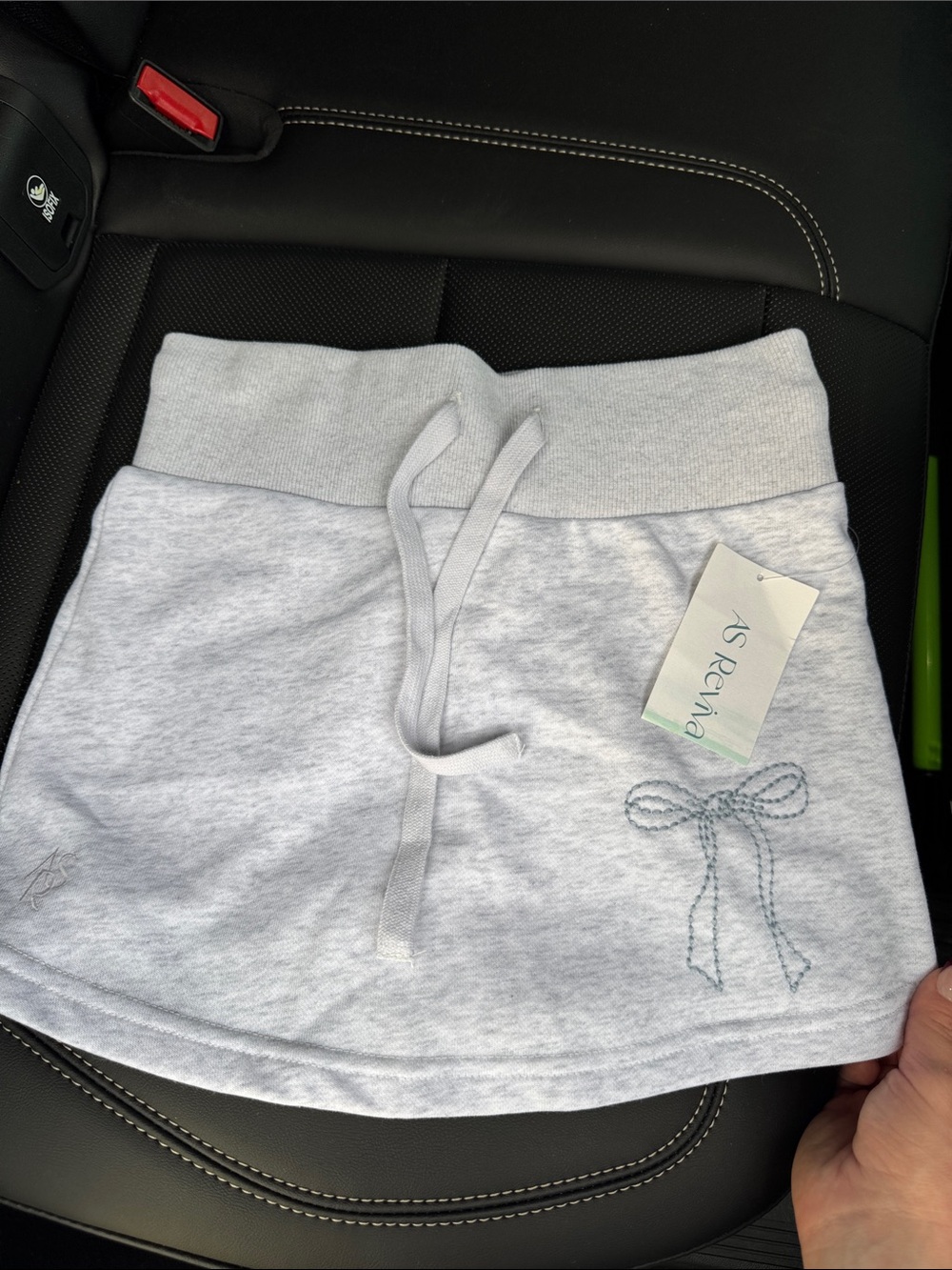 AS Revival Light Gray Drawstring Skort with Bow Detail Women’s XS